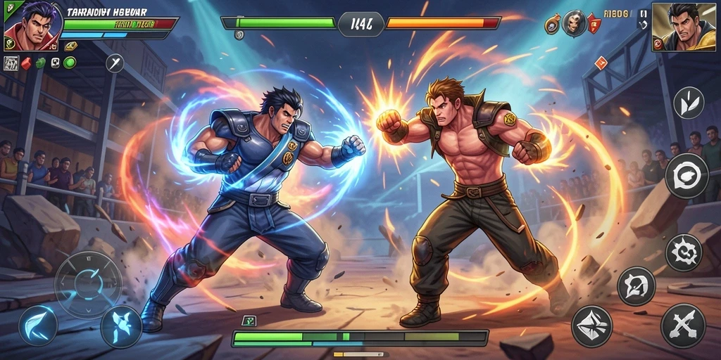Gameplay seru dalam pertarungan karakter di 3446.