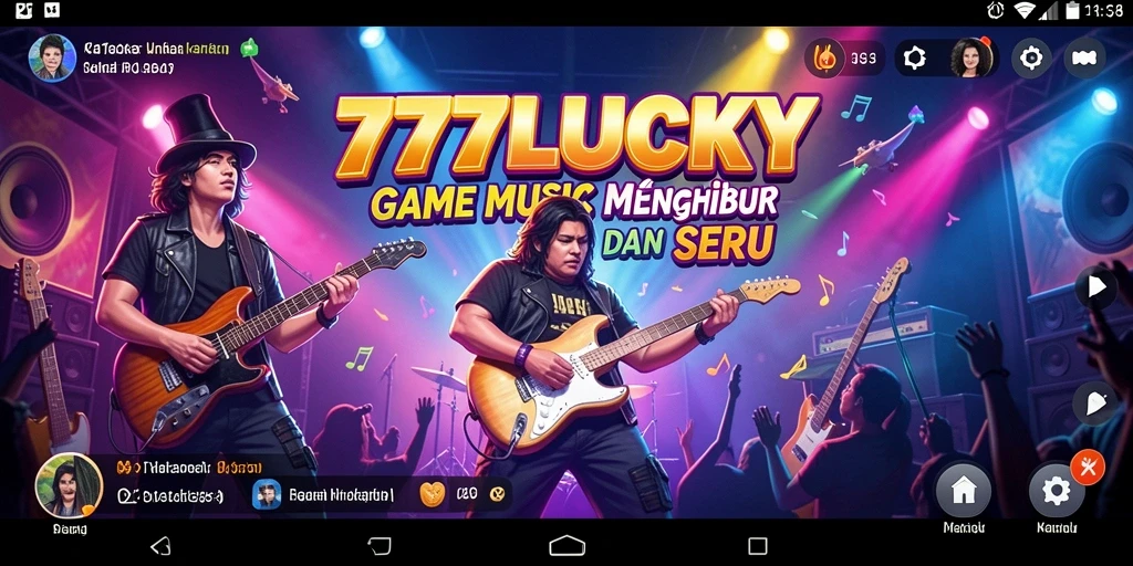 Tangkapan layar menunjukkan pemain menikmati gameplay musik yang seru.