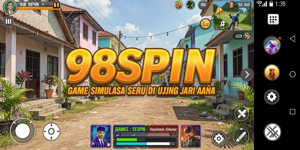 Tampilan gameplay 98SPIN yang menarik dan penuh warna