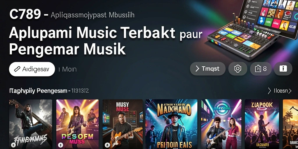 Tampilan gameplay C789 dengan fitur musik yang menarik.