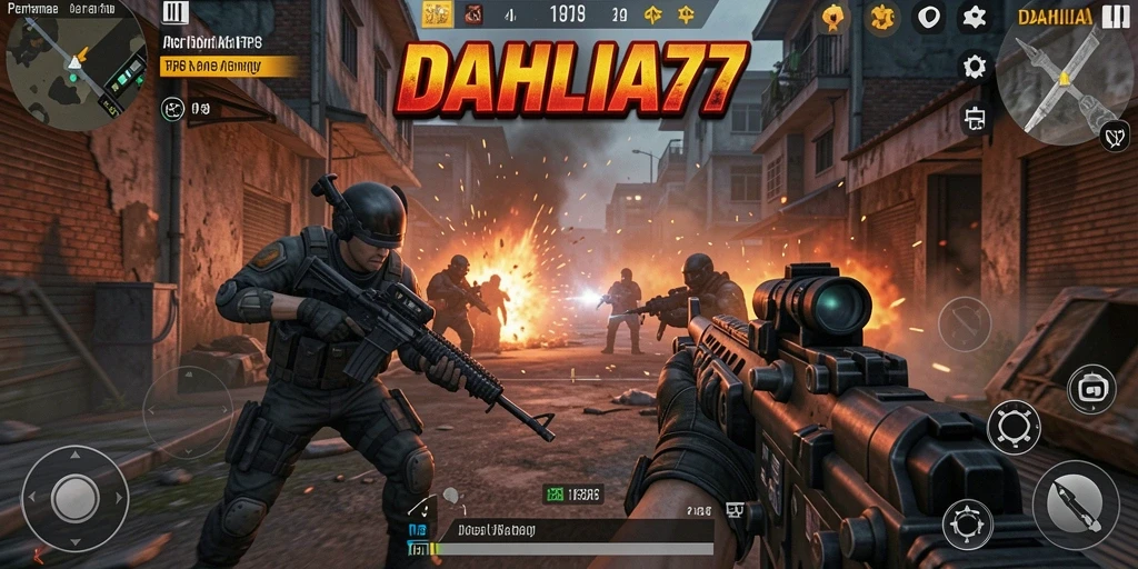 Tangkapan layar dari gameplay menegangkan di DAHLIA77.