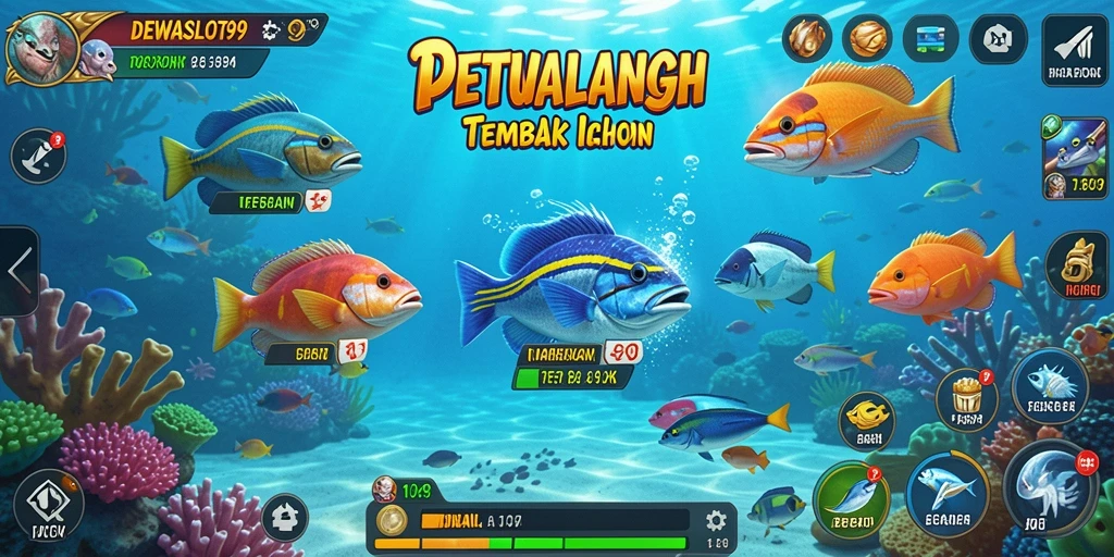 Tampilan utama DEWASLOT99 dengan aksi menembak ikan yang mendebarkan.