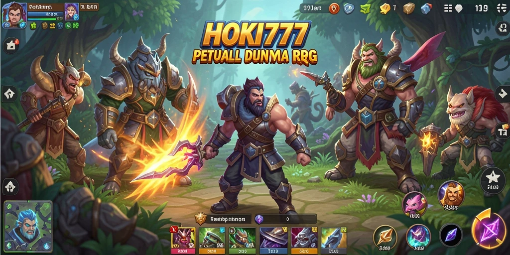 Tampilan gameplay menampilkan pertempuran seru dan karakter menarik di HOKI777.