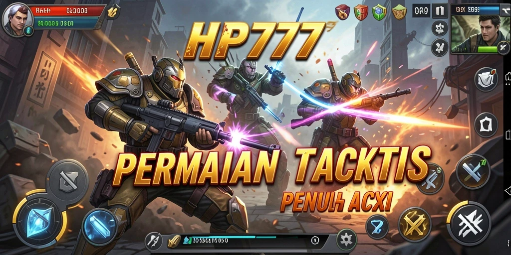 Tangkapan layar menunjukkan aksi gameplay intens dalam HP777.