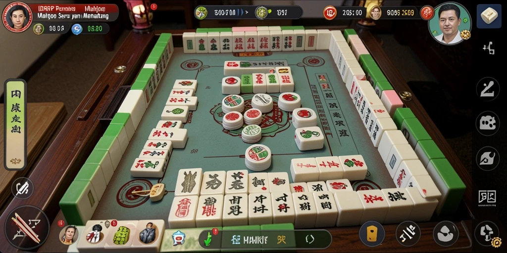 Tampilan gameplay yang menarik dari IDRRP dalam permainan Mahjong.