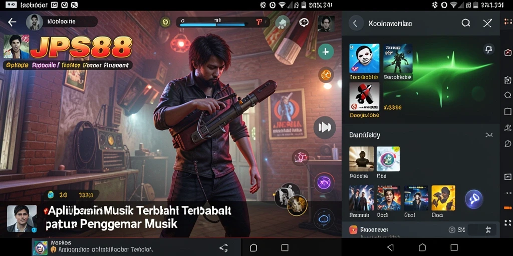 Tampilan menarik saat pengguna menikmati gameplay Musik di JPS88.