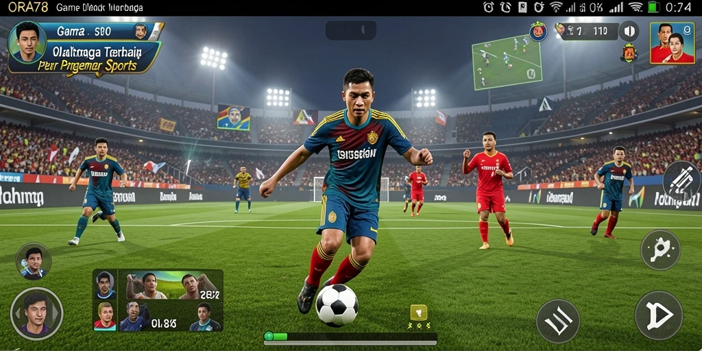 Tampilan gameplay ORA78 yang mendebarkan dalam olahraga.