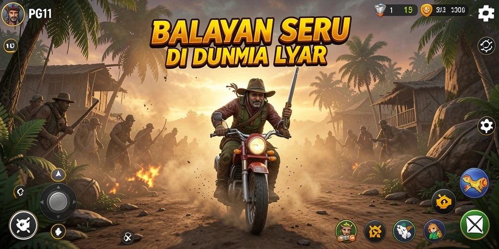 Tampilan gameplay seru PG11 di trek balapan yang menantang.