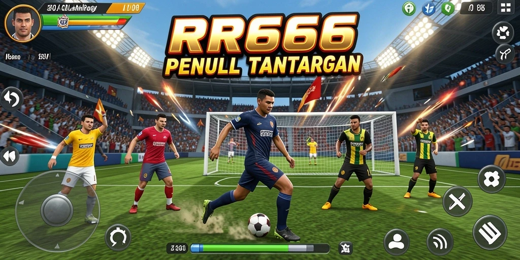 Tampilan gameplay seru dalam olahraga yang kompetitif.