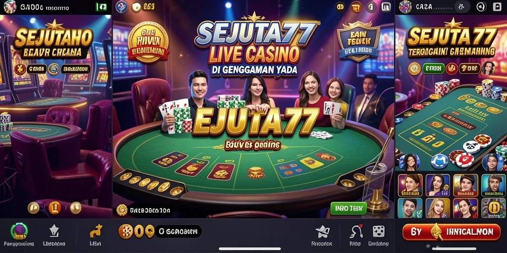 Tampilan atraktif permainan Live Casino di SEJUTA77.