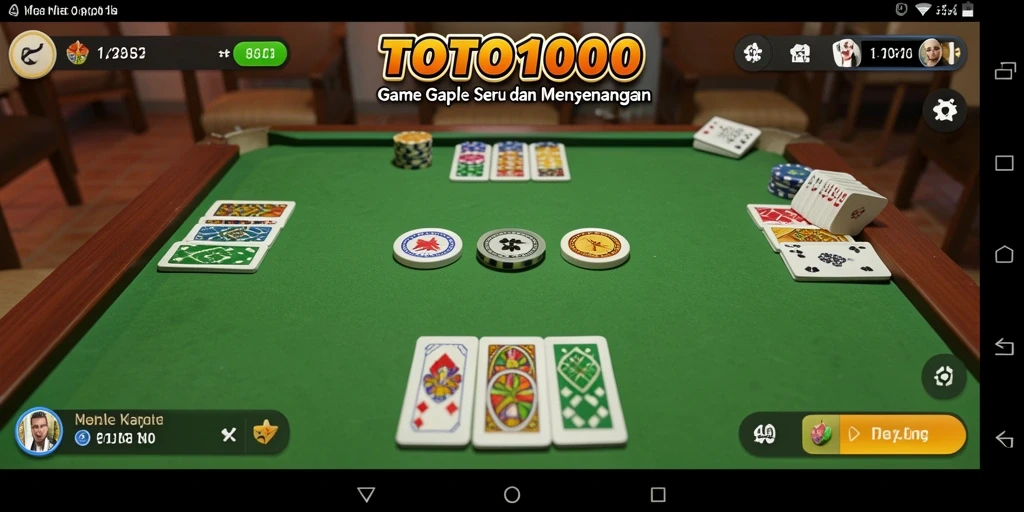 Gameplay seru TOTO1000 dalam permainan Gaple.