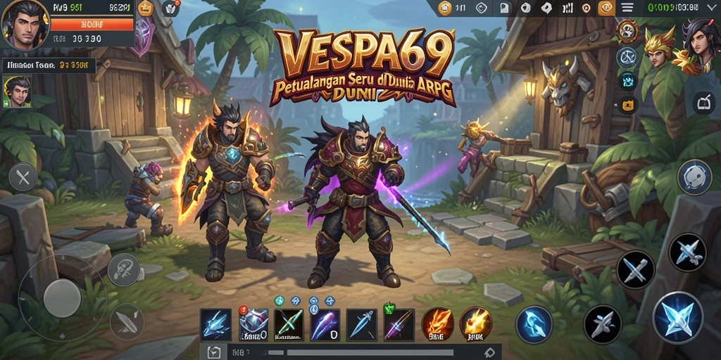Tampilan permainan ARPG yang mendebarkan dan penuh aksi.